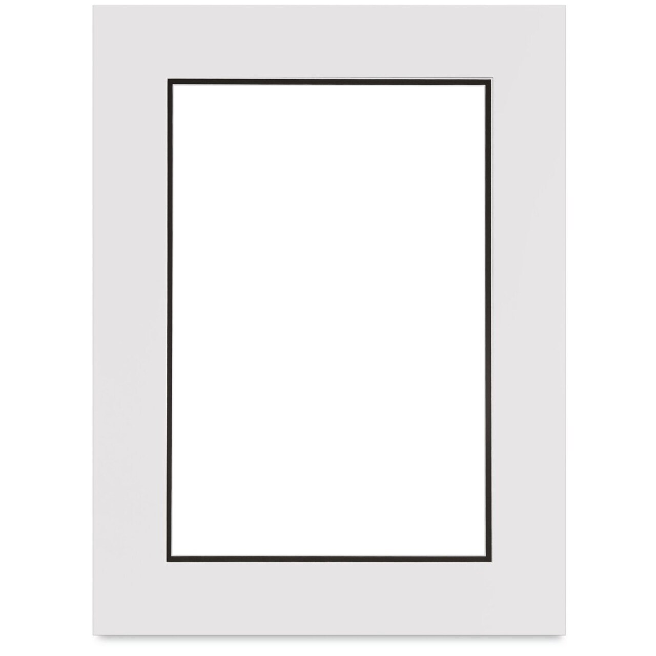 Blick Double Mat - Smooth White/Smooth Black, 18" x 24" (11-3/4" x 17-3/4" opening)